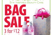 Magnolia Spa Bag Sale Zone Sign