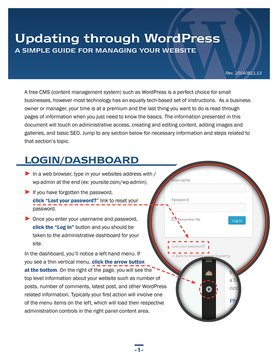 WordPress Basic User Guide - Page 1