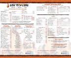 2-Sided Lunch Menu for Stir Fry Cafe