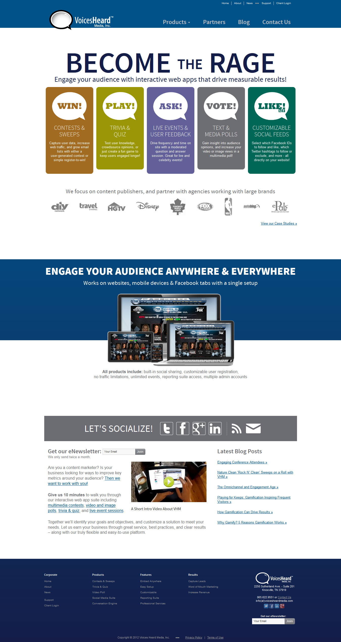 Voices Heard Media, Inc. Website Redesign - Homepage